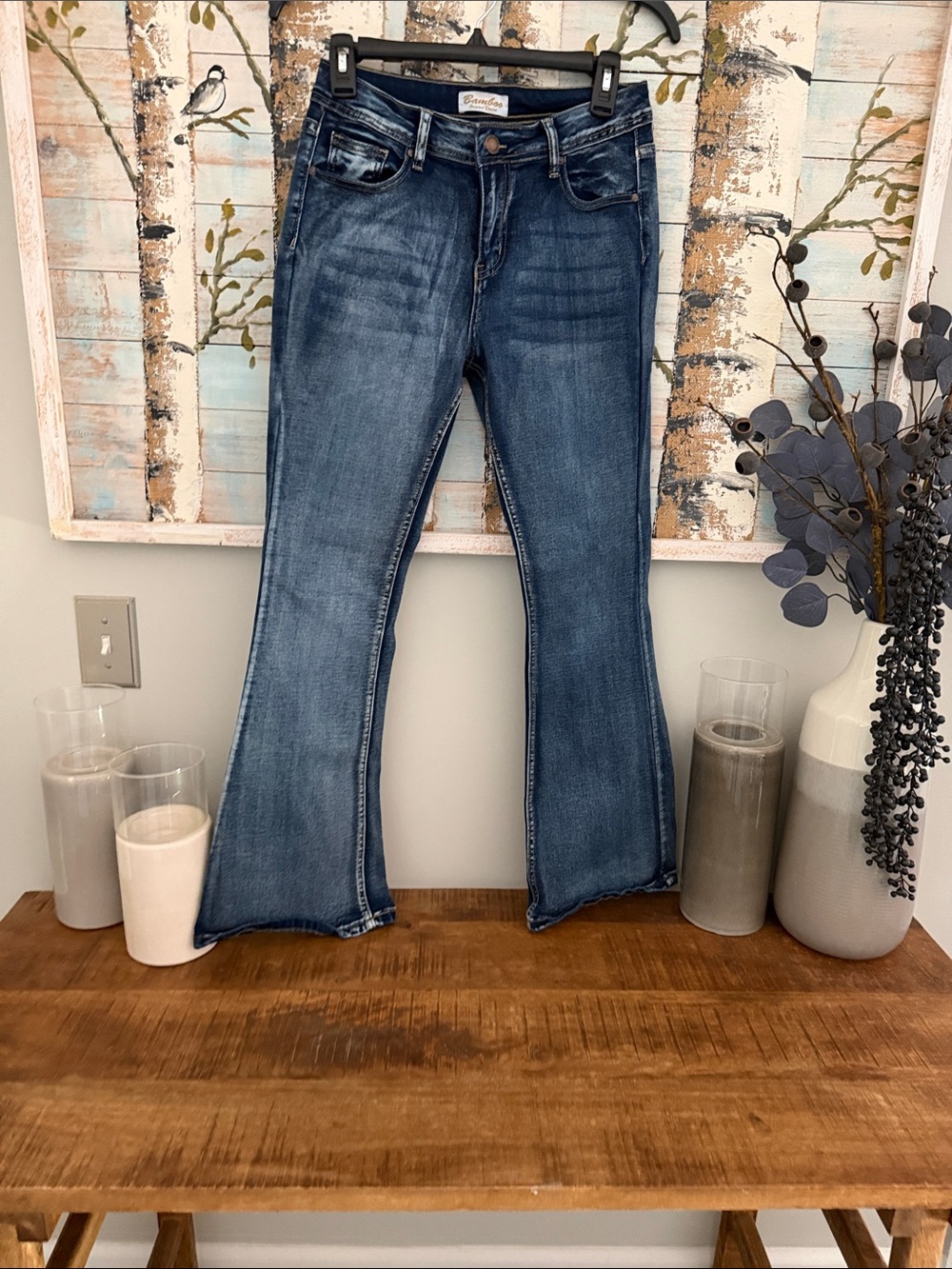 BAMBOO Dark Blue Flare Jeans